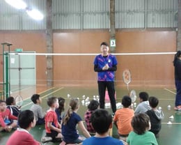 Junior Open Day - great to see so many kids learning to play badminton.